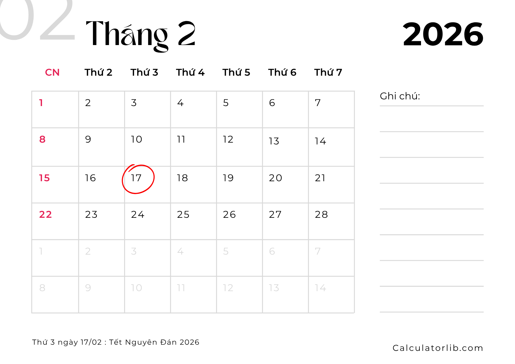 Tết Nguyên Đán 2026 (Năm Bính Ngọ)